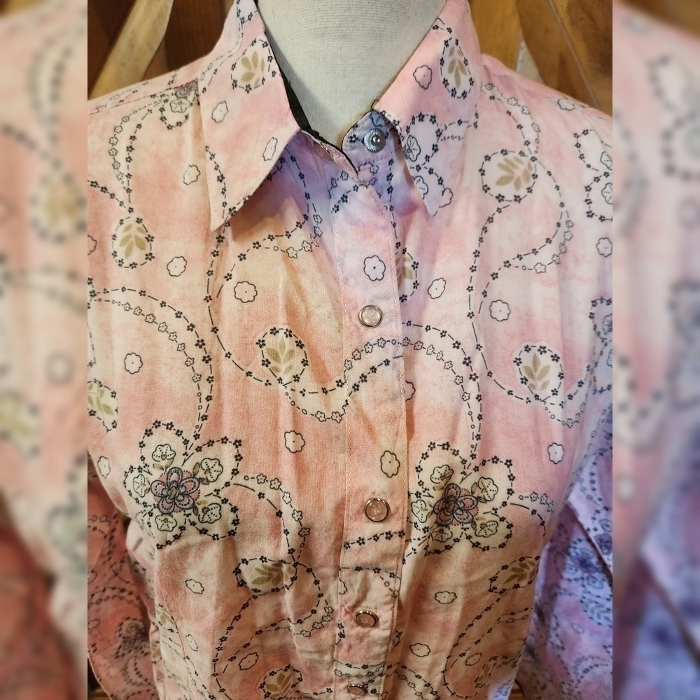 Twenty X Pearl Snap Shirt Sz M - Picture 2 of 6